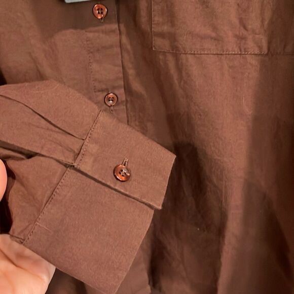 Pretty Little Thing NWT Elegant Brown Women's Button up Top - M - Picture 4 of 8